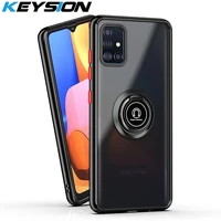 keysion fashion matte case for samsung a71 a51 5g a31 transparent ring stand shockproof phone cover for galaxy m51 m31s m21 m30s