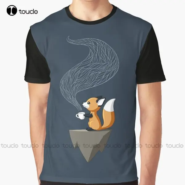 

Футболка с рисунком лисы и чая для подростков