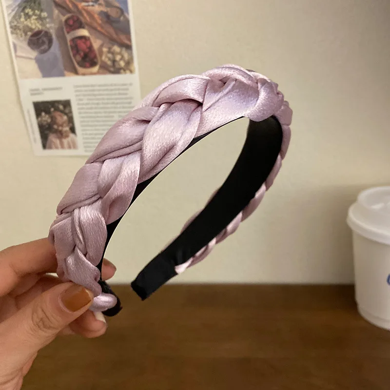 Повязка на голову в клетку японском и корейском стиле