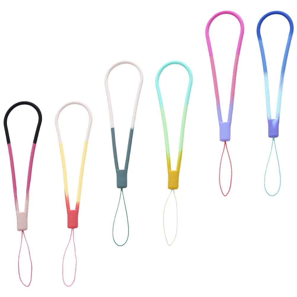 

Phone Lanyard Strap Silicone Hanging Wrist Cell Rope Charm Decorative Case Mobile Wristlet Hand Short Anti Camera Bead Keychain