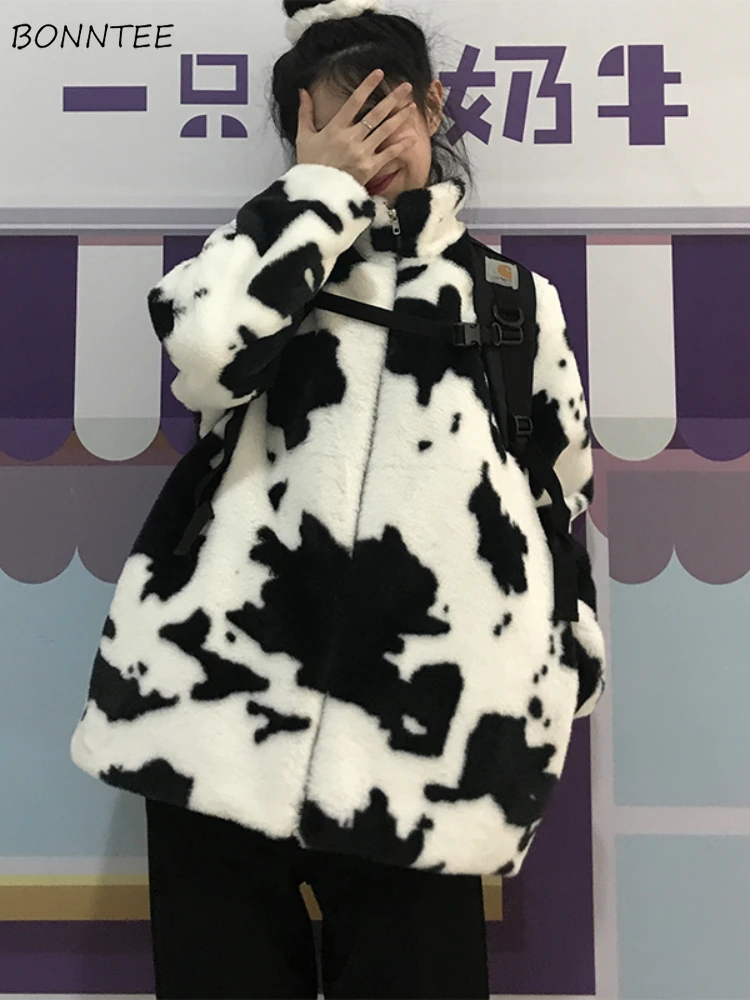 

Basic Jackets Women Print Loose Warm Kawaii Gentle Design Street Wear Mujer Casual Chic Ins Sweet College Korean Style Hot Sale