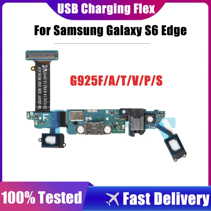 Новый гибкий кабель для зарядного порта для Samsung Galaxy S6 Edge G925F G925A G925T G925V G925P G9250S микро-USB док-разъем