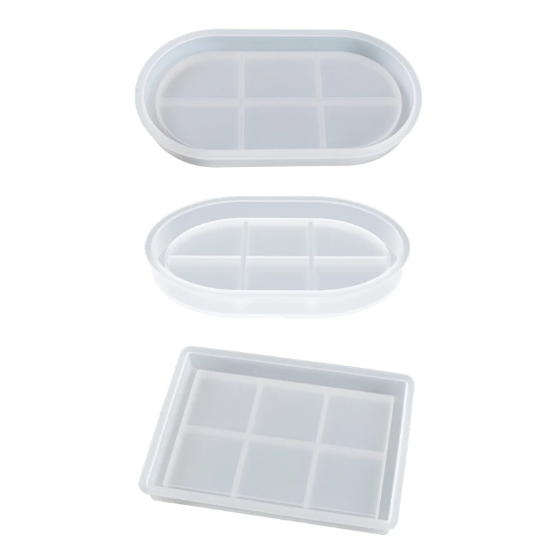 

Agate Tray Silicone Molds Epoxy Resin Casting Molds for Jewelry Plate Rolling Tray Soap Dish Making Oval Rectangular