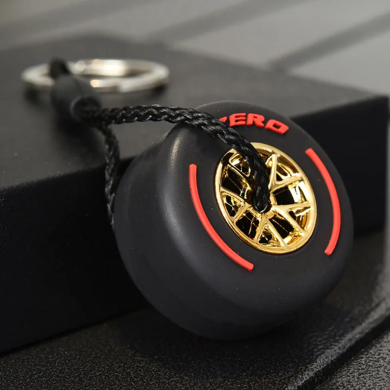 

Detachable Hub Tire Keychain Luxury Unisex Car Key Chain Ring Mini F1 Racing Wheel Tire Zero Backpacks Keychains Car Accessories