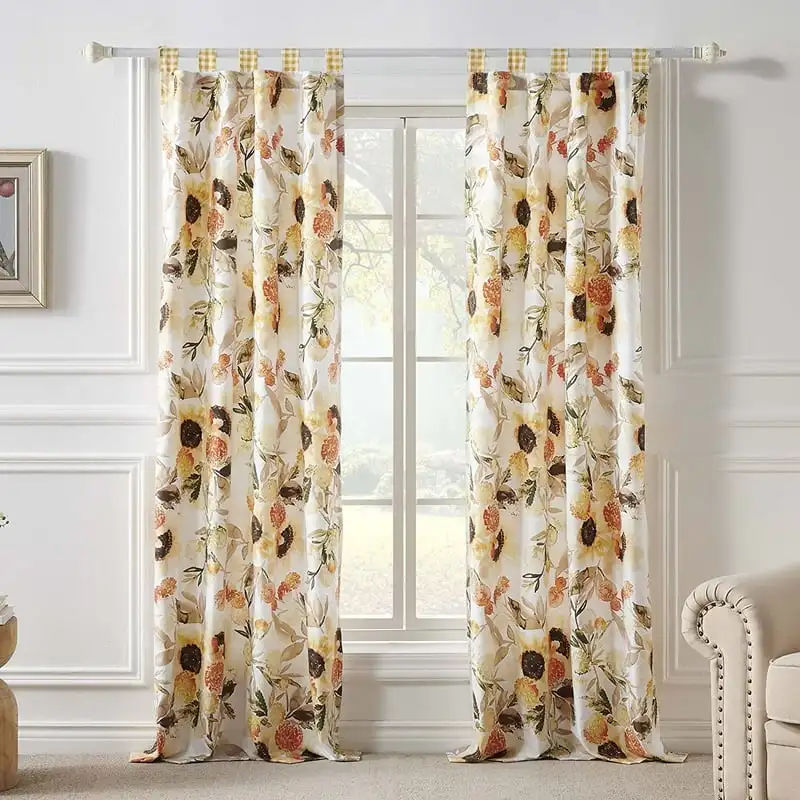 

Ruffled Farmhouse Curtain Panels Set of 2