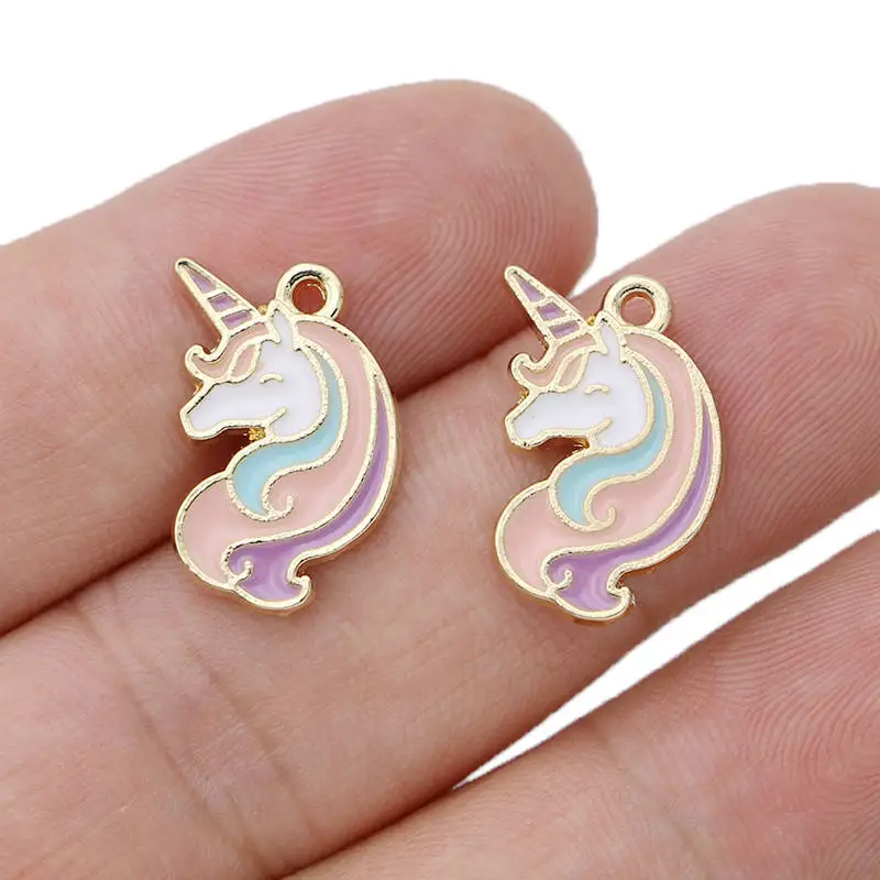 10 шт Позолоченные радужные эмалевые фотоподвески для изготовления ювелирных изделий, браслетов, серег, ожерелий, аксессуары для рукоделия