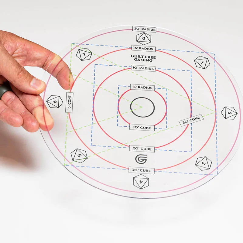 

CZYY D&D Area Spell Effect Template - RPG Gaming Accessories Perfect for TTRPGsrator