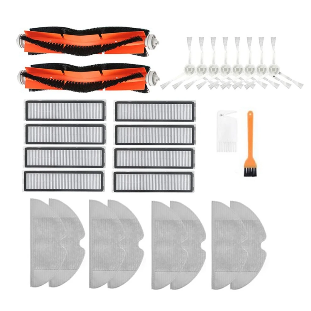 

28Pcs for Dreame D9 Robot Vacuum Cleaner Replacement Accessories Main Brush Side Brush HEPA Filter Mop Rags Spare Parts