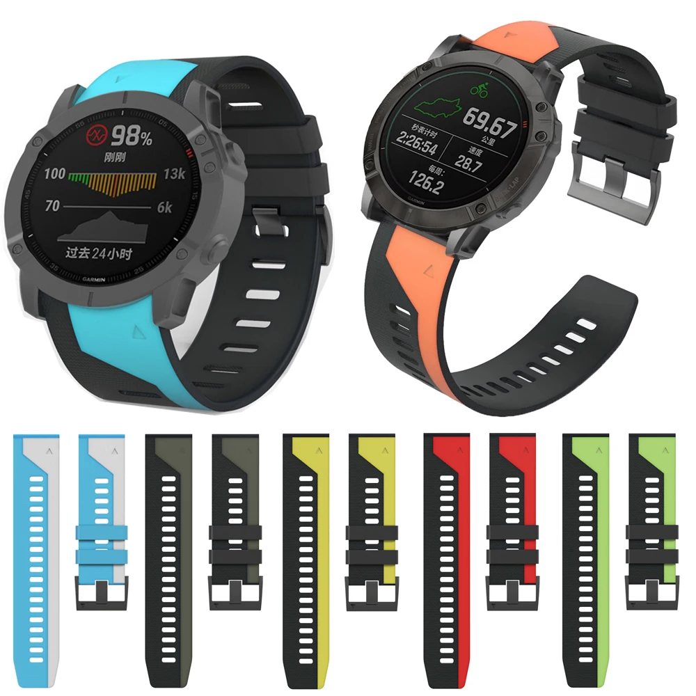 

26mm 22mm Strap for Garmin Fenix 7 7X 6 6X 5X 5 3 3HR Forerunner 935 945 Quick Release Smart Watch Silicone Bracelet Wristband