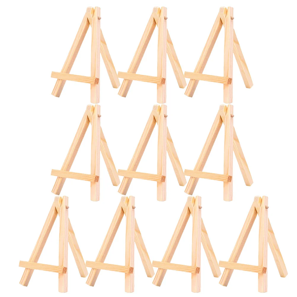

10 Pcs Small Wooden Frame Painting Holder Table Top Easels Display Stand Bamboo Child Small Easel