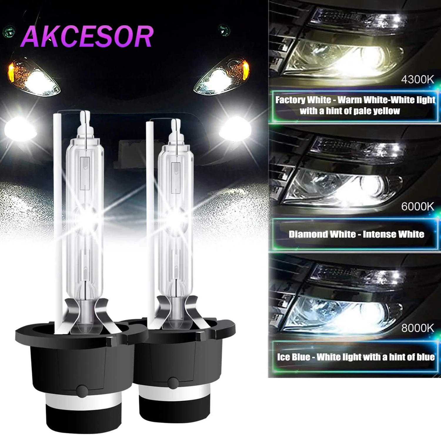 2 шт. D2S D2R D4S D4R HID ксеноновые лампы для автомобильных фар 4300K 6000K 8000K 10000K 35W