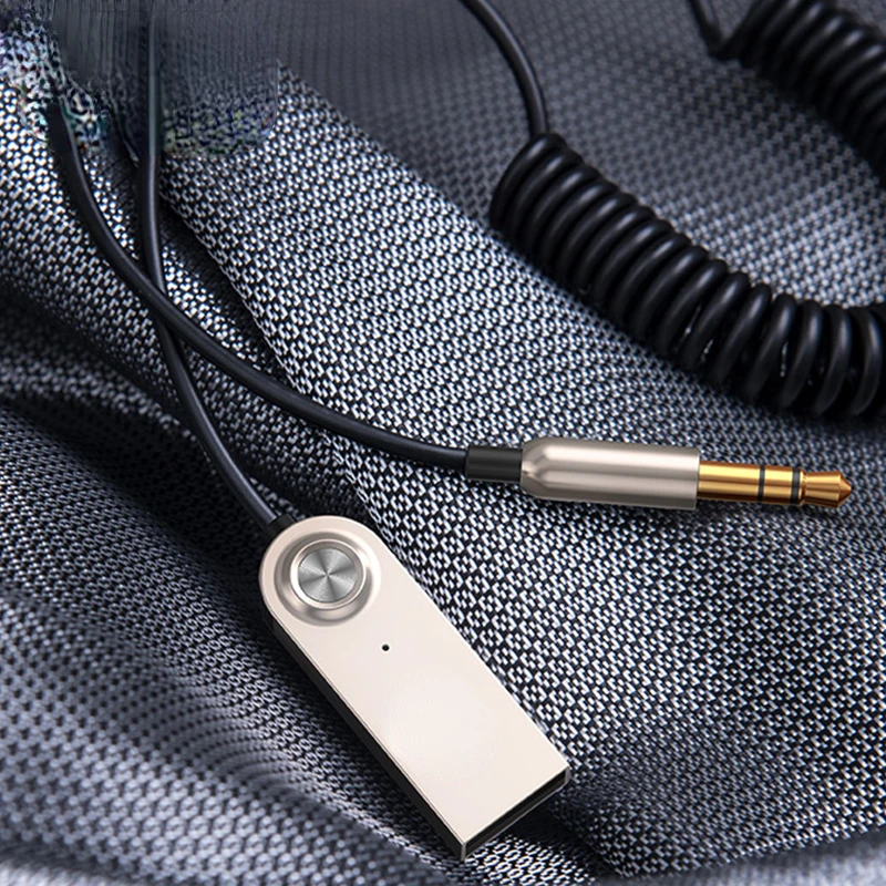 

Bluetooth Transmitter Wireless Bluetooth Receiver 5.0 Car AUX 3.5mm Bluetooth Adapter Audio Cable For Speaker Headphones