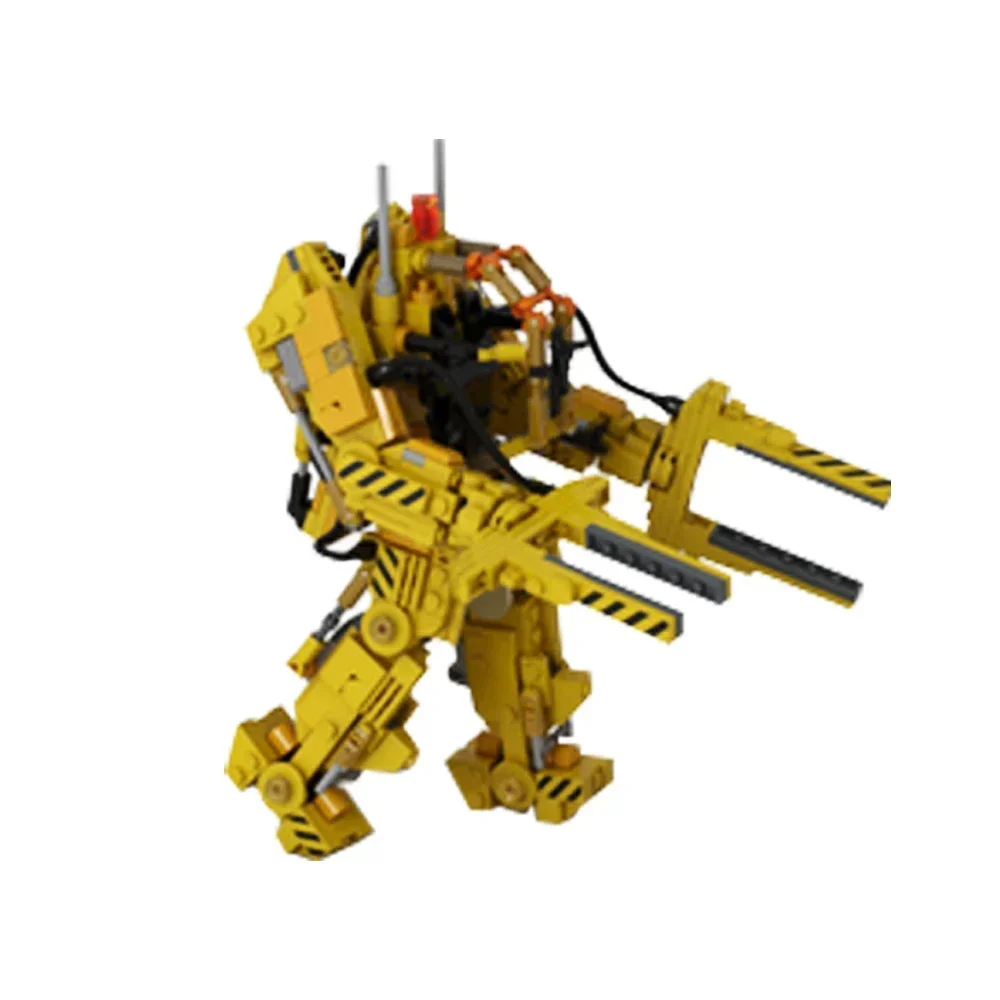 Фото Gobricks MOC Series Micro Aliens PART V: Мини-размер P-5000 с питанием, рабочий погрузчик, робот, строительный блок, кирпичи, набор игрушек для подарков №4