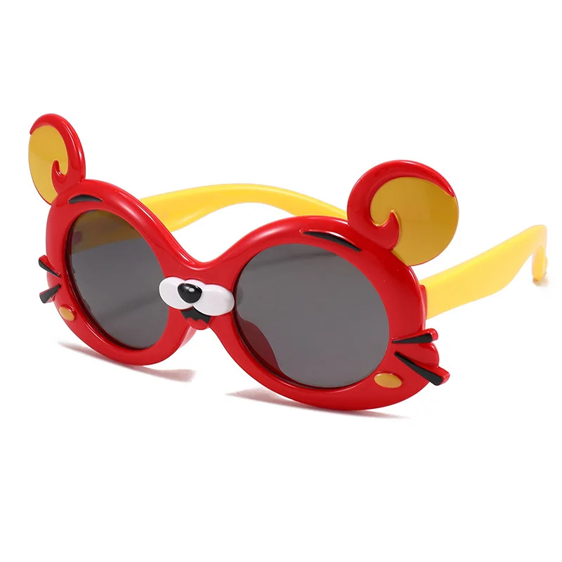 

2022 Girl Sunglasses Kids Tiger Sun Glasses Children Glasses Polarized Lenses Boys TR90 Silicone UV400 Child Mirror Baby Eyewear