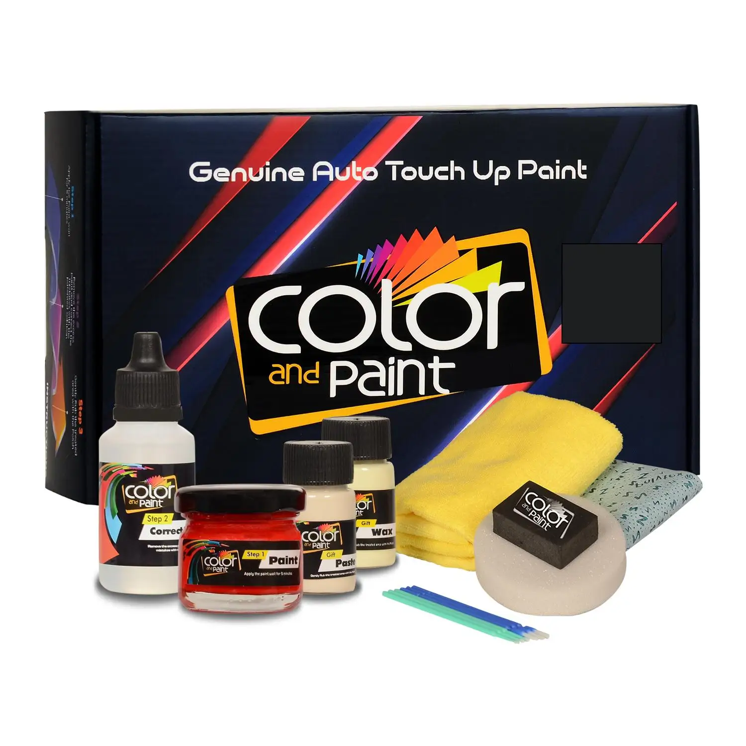

Color and Paint compatible with Peugeot Automotive Touch Up Paint - NOIR OBSIDIAN NACRE-E-Basic Care