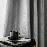 nordic curtains for living dining room bedroom custom modern luxury grey simple imitation silk window curtain room decor