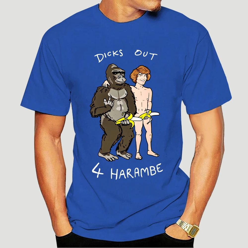 

Футболки evolution DICKS UOUT для HARAMBE интересный дизайн для мужчин и женщин с коротким рукавом 2901X