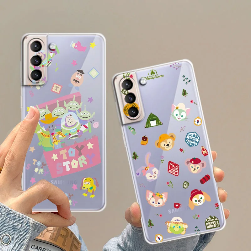 

Disney Toy Story Phone Case For Samsung S8 S9 S10 S20 S21 S22 Plus 4G S10e 5G Lite Ultra FE luxury Transparent Funda Cover Back