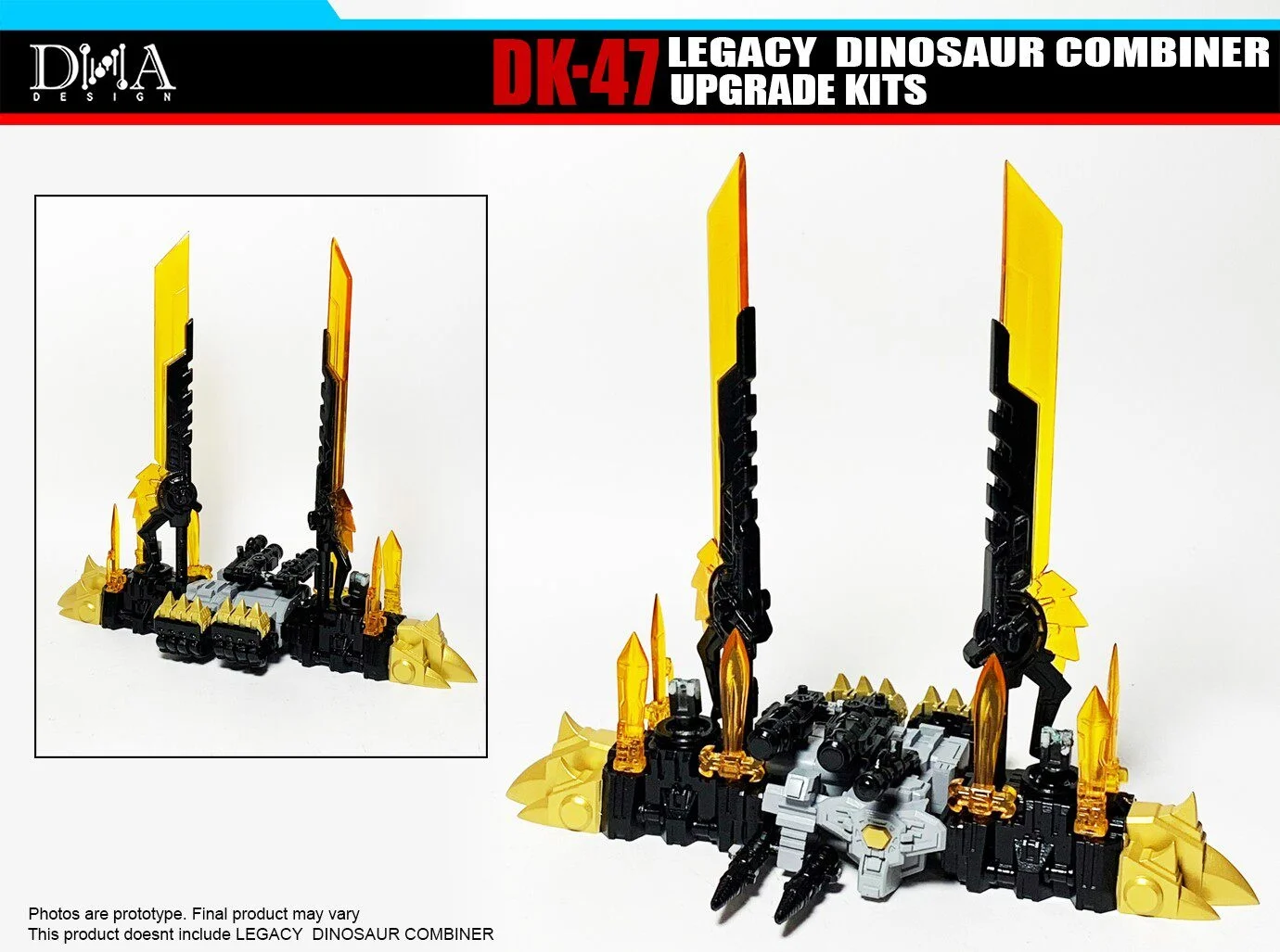 Фото Комплект для модернизации DNA DK-47 DK47 для LEGO Core-class Volcanicus DINOSAUR COMBINER, аксессуары из ABS-пластика №5