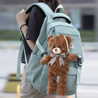 30cmcute teddy bear with pearl string plush doll stuffed animal plush soft backpack room decorative for daughter girlfriend gift