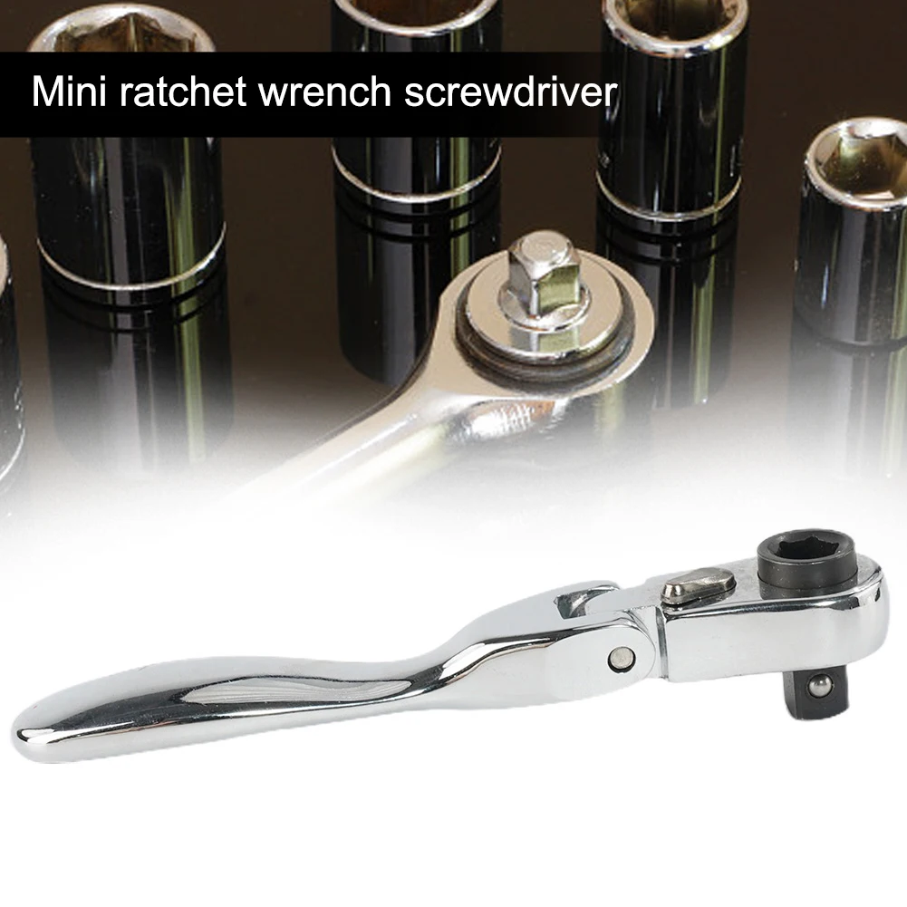 

Brand New Ratchet Wrench Screwdriver 2 In 1 6.35mm Batch Head Chrome-vanadium Steel For Repairing Single Wrench