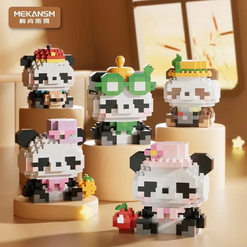 Kawaii Sanrio Panda микро строительные блоки Hello Kitty Losto DIY 3D модель MOC Pochacco мини-кирпичная
