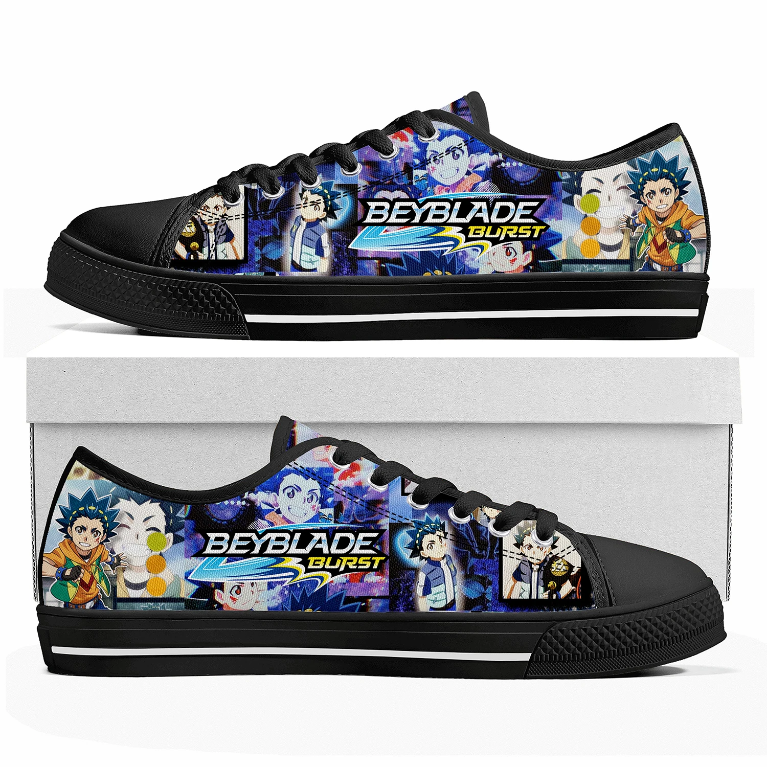 

Beyblade Burst Low Top Sneakers Womens Mens Teenager Aoi Valt High Quality Canvas Sneaker Casual Anime Cartoon Customize Shoes