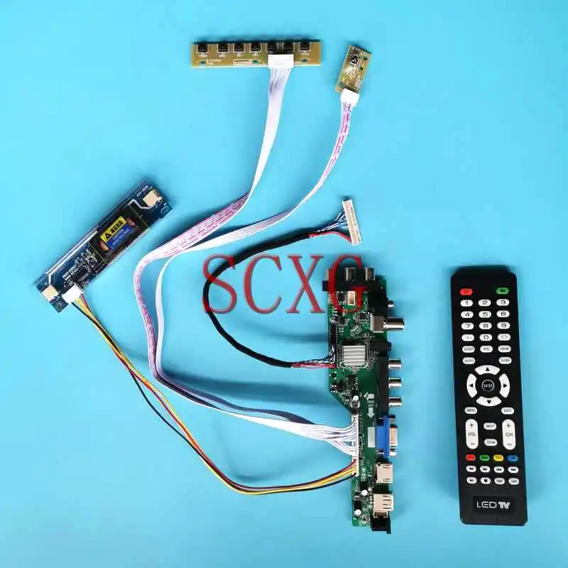 

3663 DVB Digital Controller Board Fit N170C1 N170C3 N170C4 17" 30 Pin LVDS 2-CCFL USB VGA AV RF HDMI-Compatible 1440*900 DIY Kit