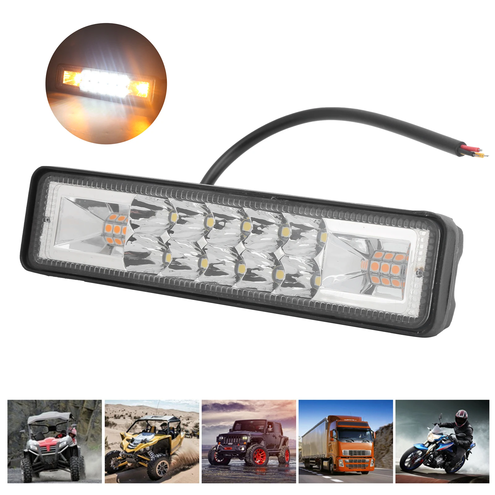 16LED рабочий свет 48W 6in водонепроницаемый для автомобиля мотоцикл внедорожник