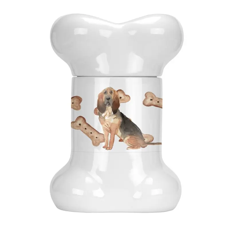 

Treasures CK2307BSTJ Bloodhound Bone Shaped Treat Jar, , multicolor