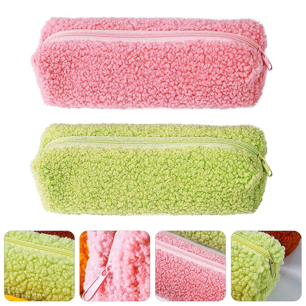 

2pcs Multipurpose Storage Pouch Pen Bag Cosmetics Bag Portable Storage Bag
