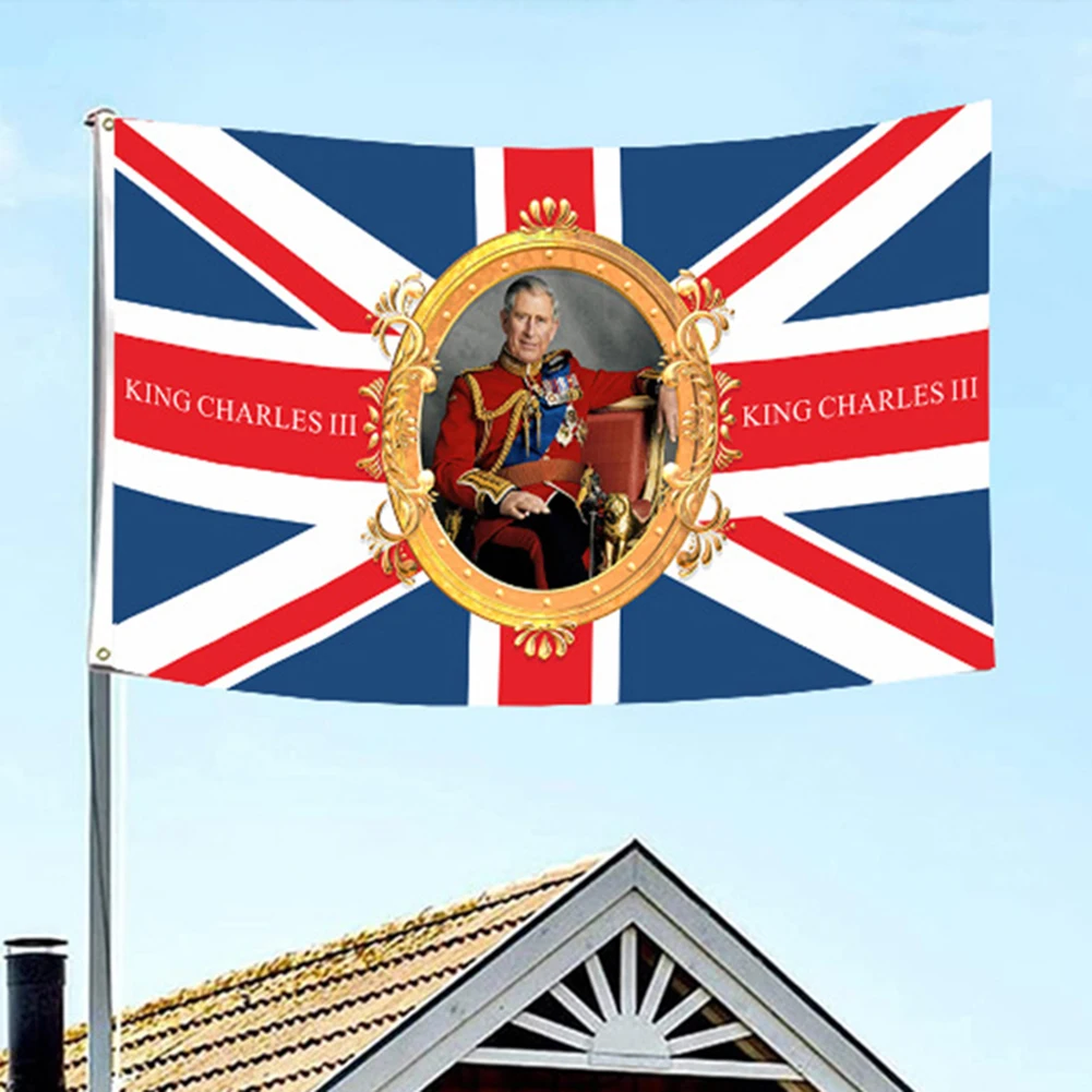 

Британский Королевский флаг семьи 59,0x35,4 дюйма Флаг Великобритании короля из полиэстера, британские украшения для коронации уличных вечеринок