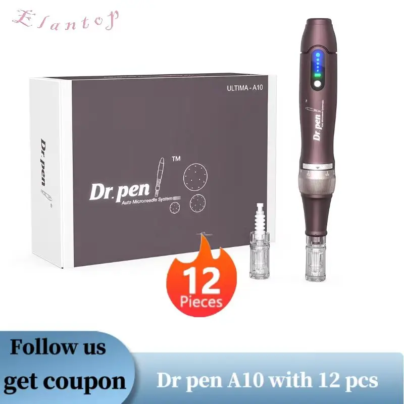 

Dr. Pen Ultima A10 с 12 шт. картриджей, Подлинная многофункциональная беспроводная ручка для ухода за кожей