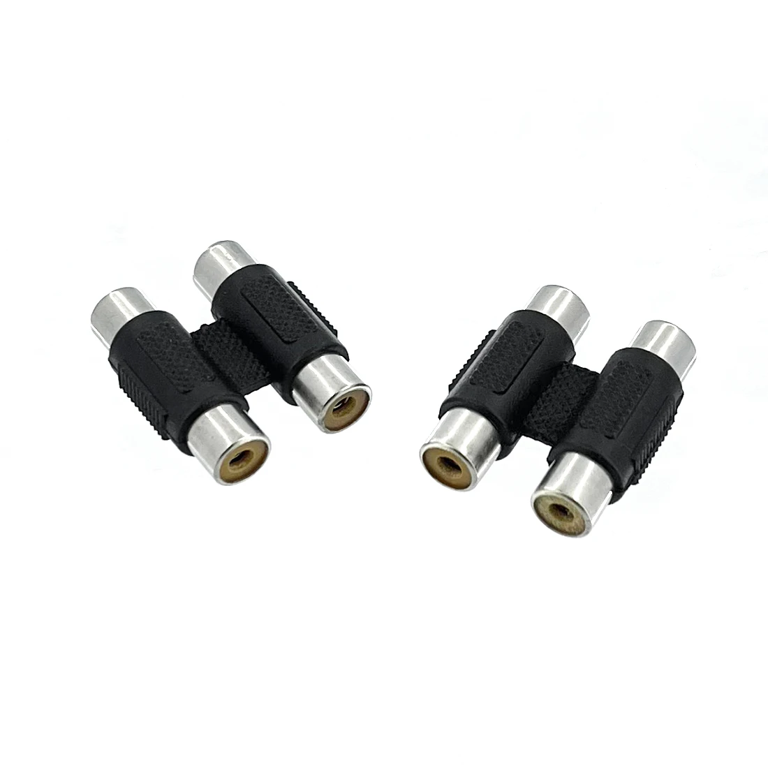 

10pcs Useful Dual RCA Joiner Coupler Plug RCA Female to Female Audio Video AV Cable Adaptor Connector New