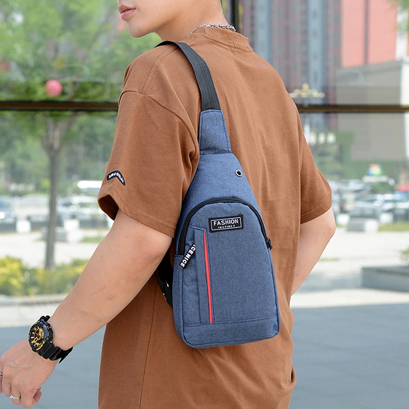 

Men Shoulder Bags Nylon Waist Packs Sling Bag Crossbody Outdoor Sport Shoulder Chest Daily Picnic Canvas Messenger Bag Bolsa