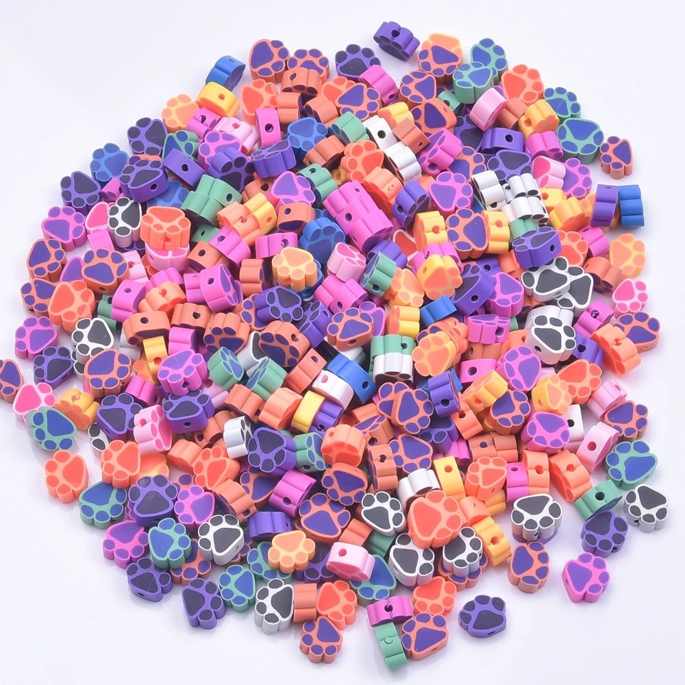 

Vintage Cute Bear Claw Beads For Jewelry Making Supplies Polymer Clay Materials Small Hole Jewellry Bead DIY Bracelets Necklace