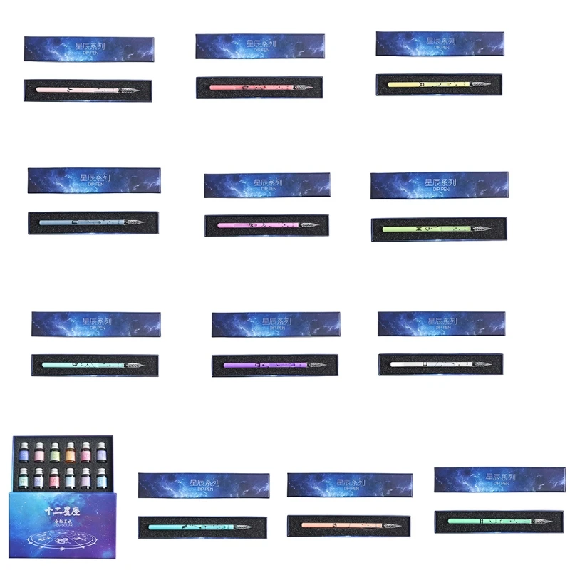 

Хрустальная Стеклянная Ручка звездное небо перьевая ручка винтажная ручка ручной работы для письма