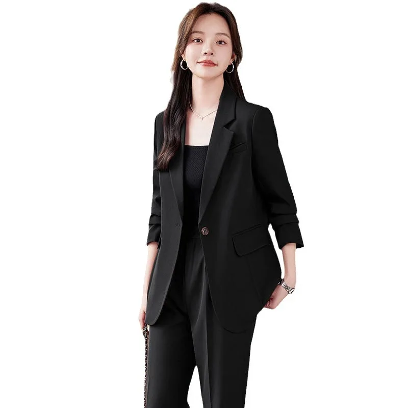 Белый костюм High Sense женский весенне-осенний деловой темпераментный рабочий