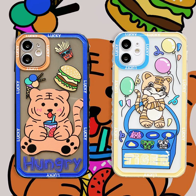 

Coque For iPhone 13 Pro Max Case Cute Cover iPhone 11 12 7 8 Plus XR XS X 12Pro 13Mini Cartoon Animal Flower Len Protection Case