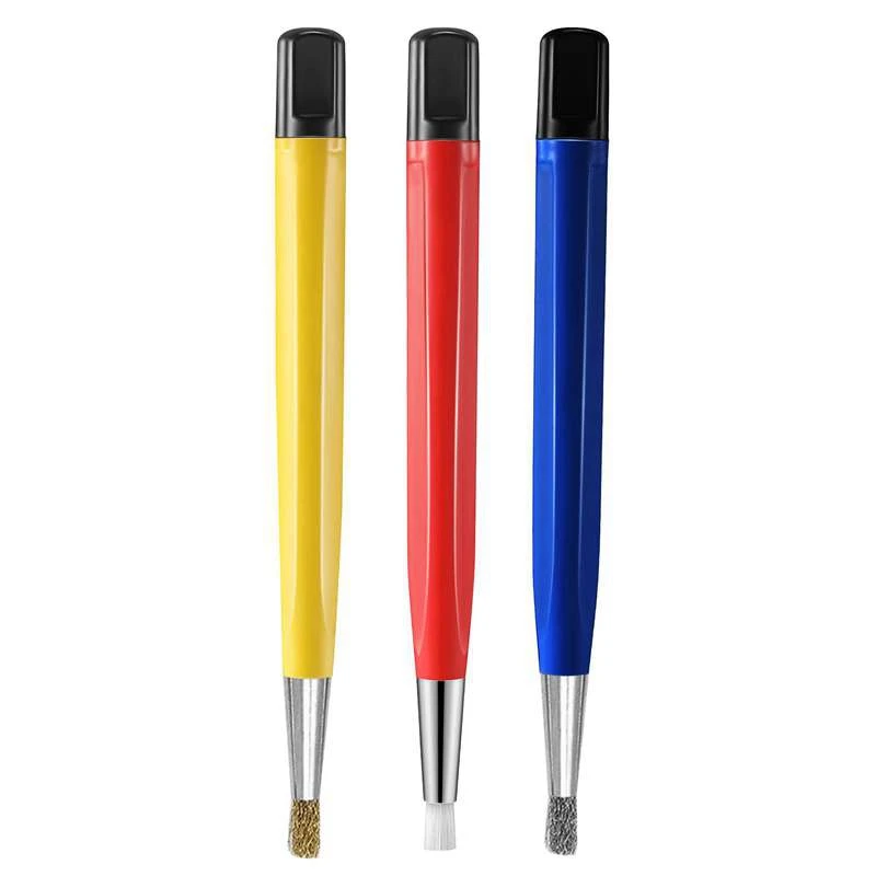

3PCS Scratch Pen Set Pen Sanding Fiber Bristles, Multifunctional Rust Removal Brush, Jewelry Circuit Board Cleaning