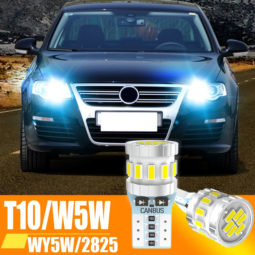 2pcs W5W Auto Lamp 6000K White LED T10 Car Interior Light Bu