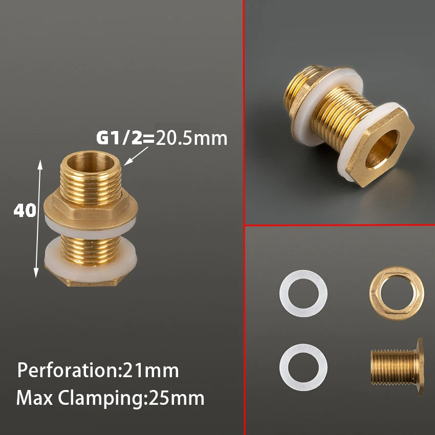 

Латунный соединитель для трубы 1/2" 1/4"