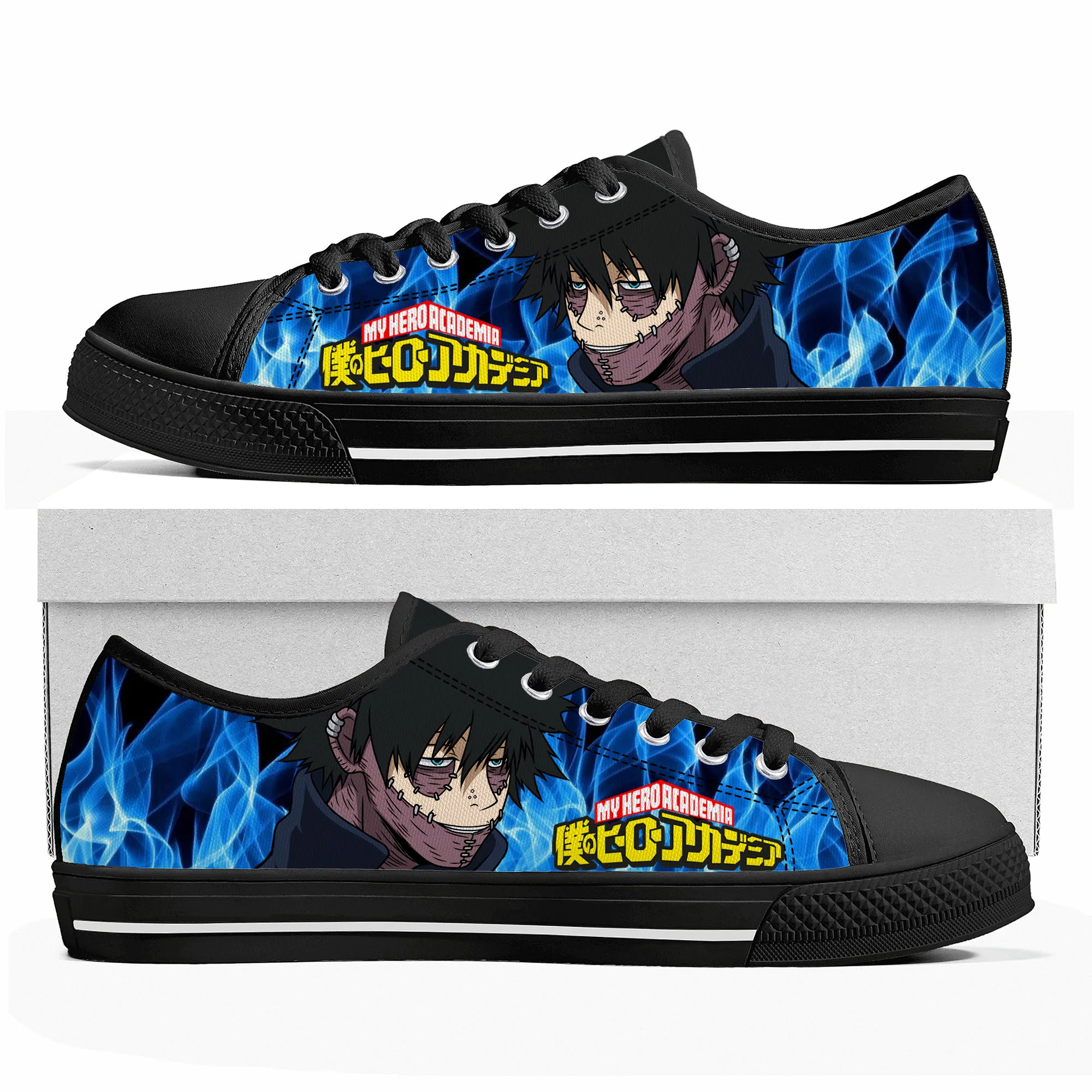 

Manga My Hero Academia Dabi Low Top Sneakers Mens Womens Teenager High Quality Canvas Sneaker Casual Couple Shoes Custom Shoe