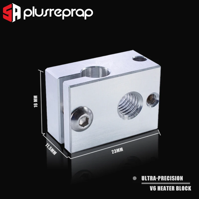 

CNC Ultra precision V6 Heater Block with for Sensor Cartridges for 3D Printer HOTEND titan extruder PT100 sensor HT-NTC100K