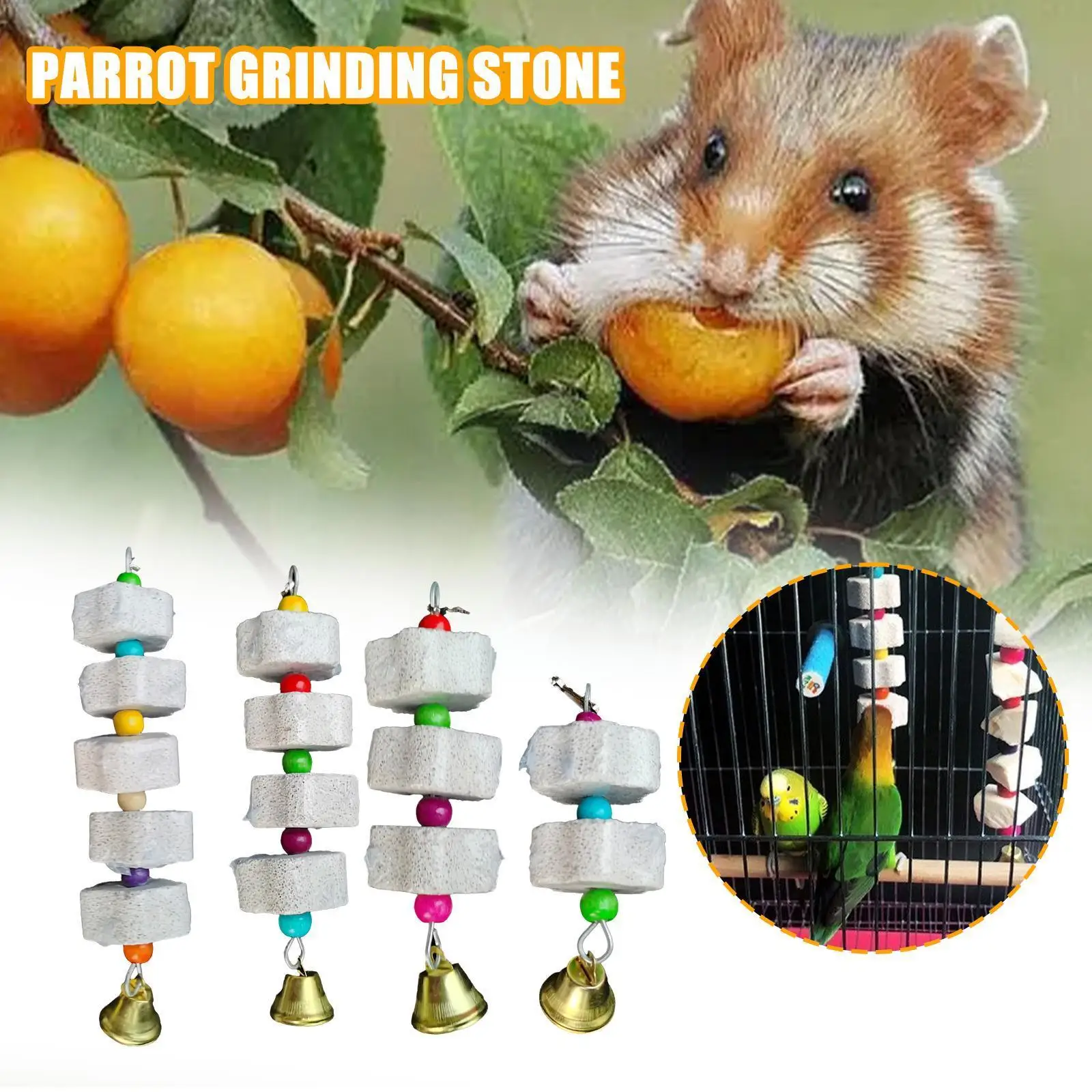 

Камень минеральный для домашних животных, игрушка для жевания попугая, цветочная форма, кальций, добавка, птичий клюв, камень для измельчения, подвесная игрушка для Parr G1a5