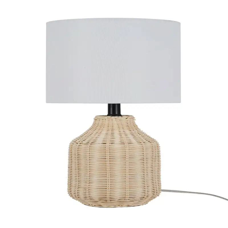 

Woven Rattan Table Lamp, Natural Finish Nezuko Lampara mesa vintage Korean lamp настольная лампа Bunny lamp Led t