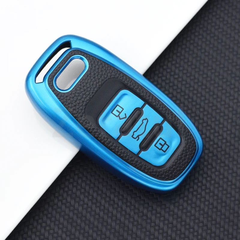 Для Audi A1 A3 A4 A5 A6 A7 A8 Q3 Q5 Q7 B8 S5 S6 S4 ТПУ кожаный чехол для автомобильного ключа