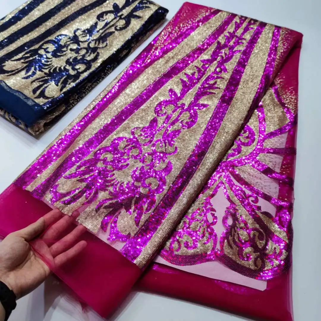 Африканская кружевная ткань 2022 новейшая синяя индийская сари высокого качества