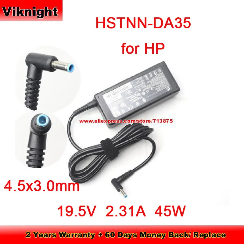 Оригинальное зарядное устройство 45 Вт 740015-002 744892 для HP 721092-001 HSTNN-DA35 19,5 в А с наконечником x мм