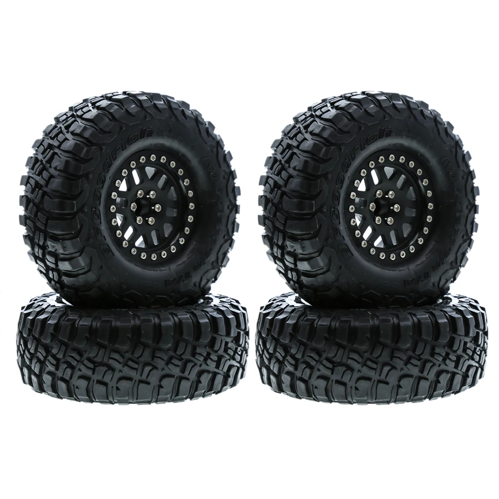 4Pcs 2.2 Inch Aluminum Alloy Wheels Rims / Tires For 1/10 RC Crawler Car Axial SCX10 90046 AXI03007 SCX24 Traxxas TRX4 D90 enlarge